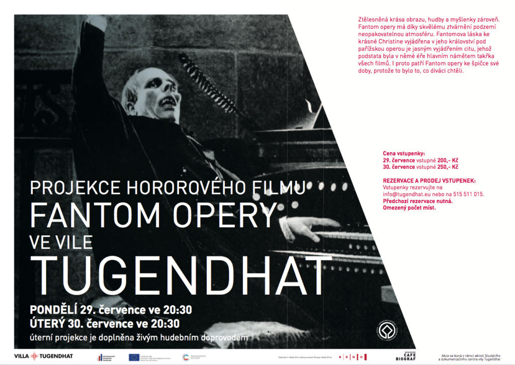 PHANTOM OF THE OPERA – HORROR FILM SCREENING IN VILLA TUGENDHAT