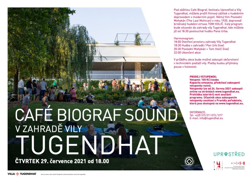 Café Biograf Sound v zahradě vily Tugendhat