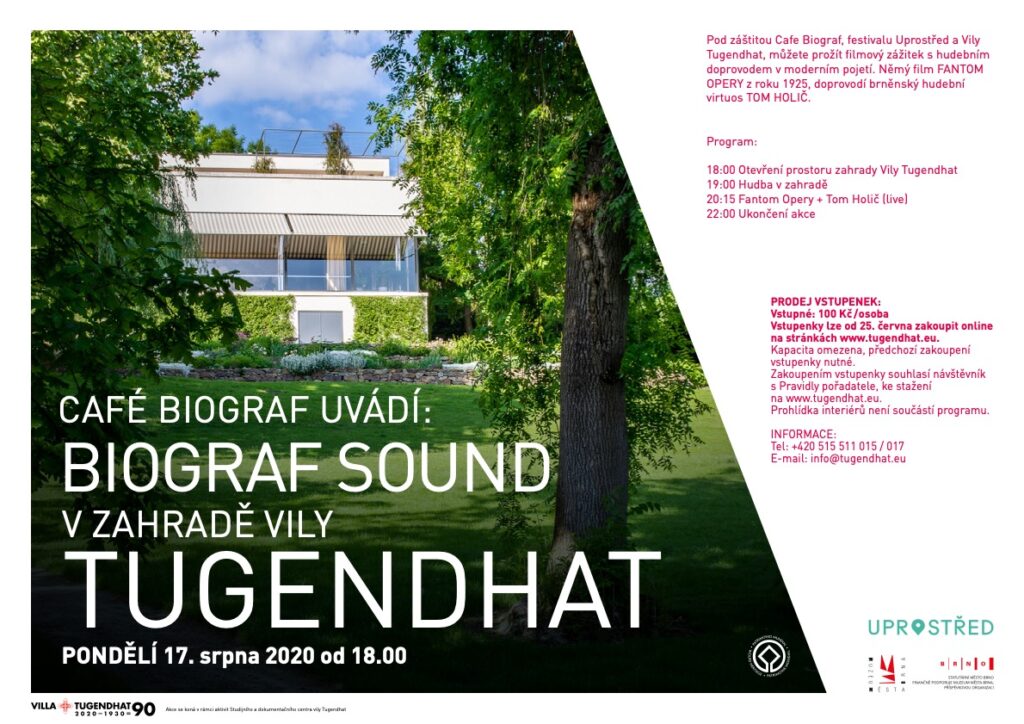 Café Biograf uvádí: Biograf Sound v zahradě vily Tugendhat