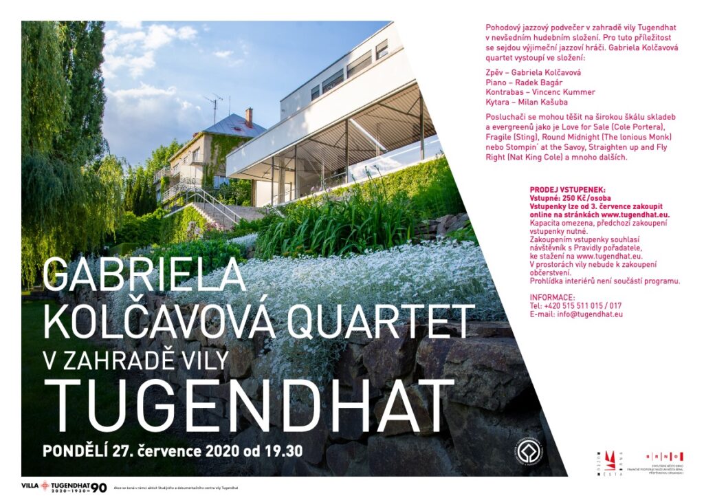 Gabriela Kolčavová Quartet v zahradě vily Tugendhat