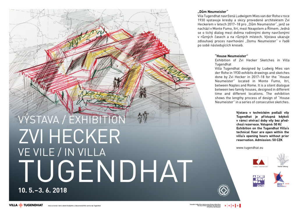 ”HOUSE NEUMEISTER“ EXHIBITION OF ZVI HECKER SKETCHES IN VILLA TUGENDHAT