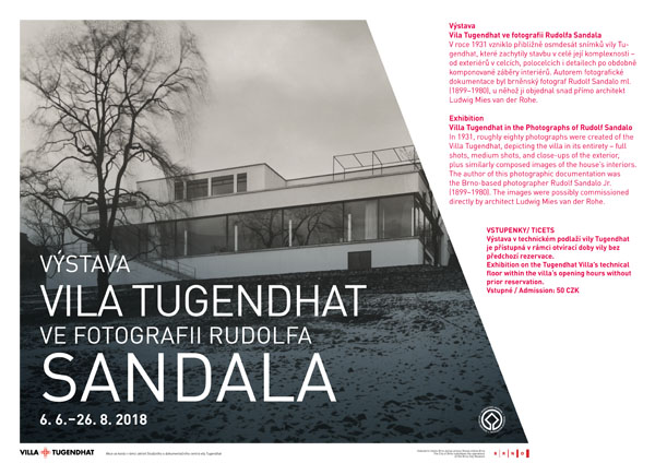 EXHIBITION VILLA TUGENDHAT IN THE PHOTOGRAPHS OF RUDOLF SANDALO