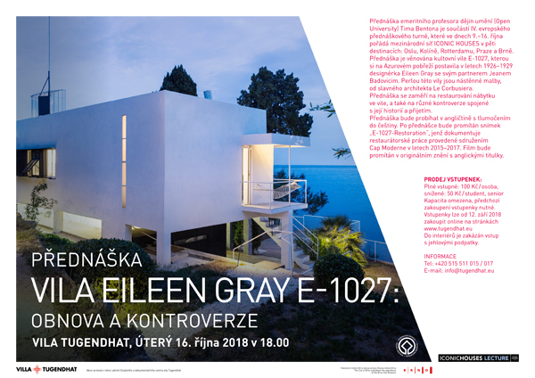 PŘEDNÁŠKA: VILA EILEEN GRAY E-1027: OBNOVA A KONTROVERZE