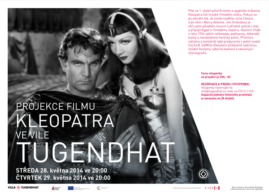 SCREENING OF THE FILM KLEOPATRA IN VILLA TUGENDHAT