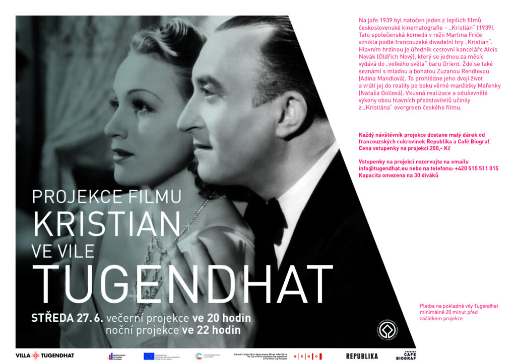 PROJECTION OF THE FILM KRISTIÁN IN VILLA TUGENDHAT 