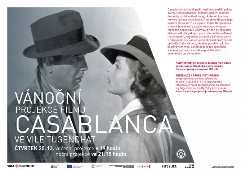 CHRISTMAS SCREENING OF „CASABLANCA“ IN VILLA TUGENDHAT