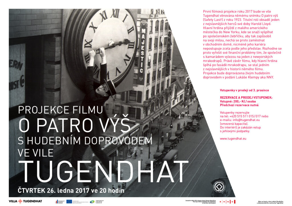 PROJEKCE FILMU O PATRO VÝŠ S HUDEBNÍM DOPROVODEM VE VILE TUGENDHAT